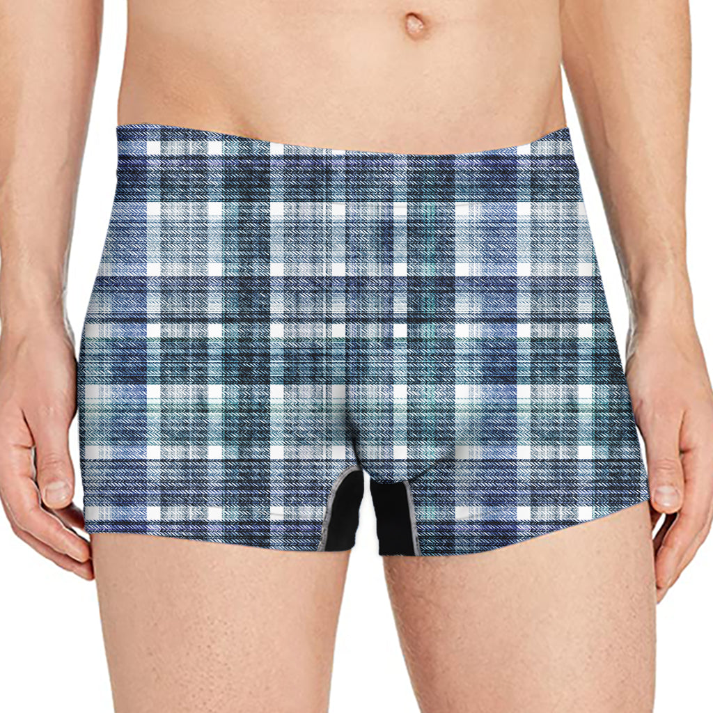 Plaid Denim Jeans Pattern Print Men's Boxer Briefs