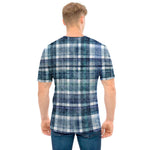 Plaid Denim Jeans Pattern Print Men's T-Shirt
