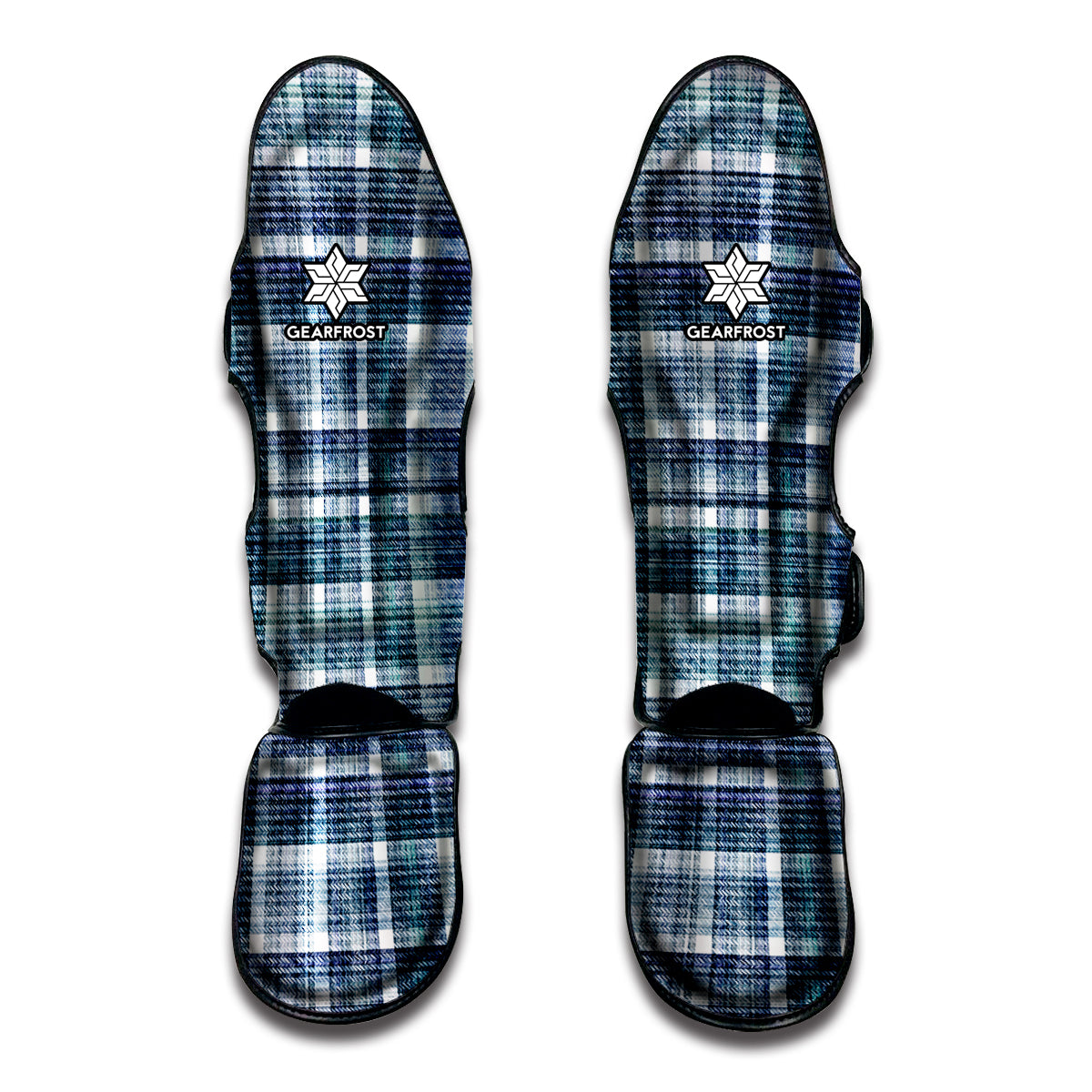 Plaid Denim Jeans Pattern Print Muay Thai Shin Guard