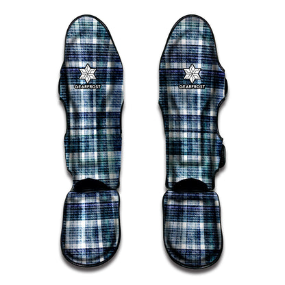 Plaid Denim Jeans Pattern Print Muay Thai Shin Guard