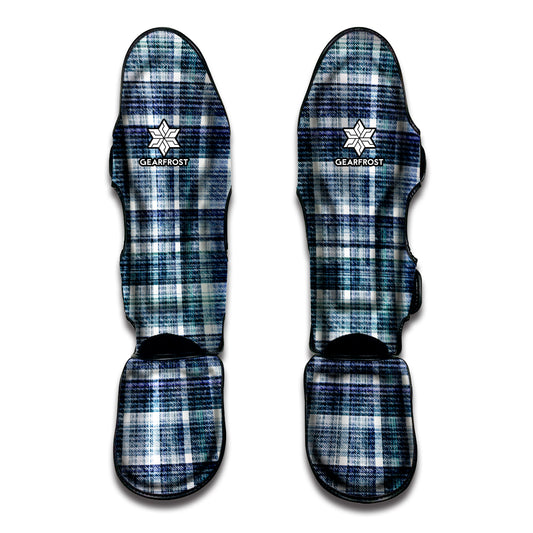 Plaid Denim Jeans Pattern Print Muay Thai Shin Guard