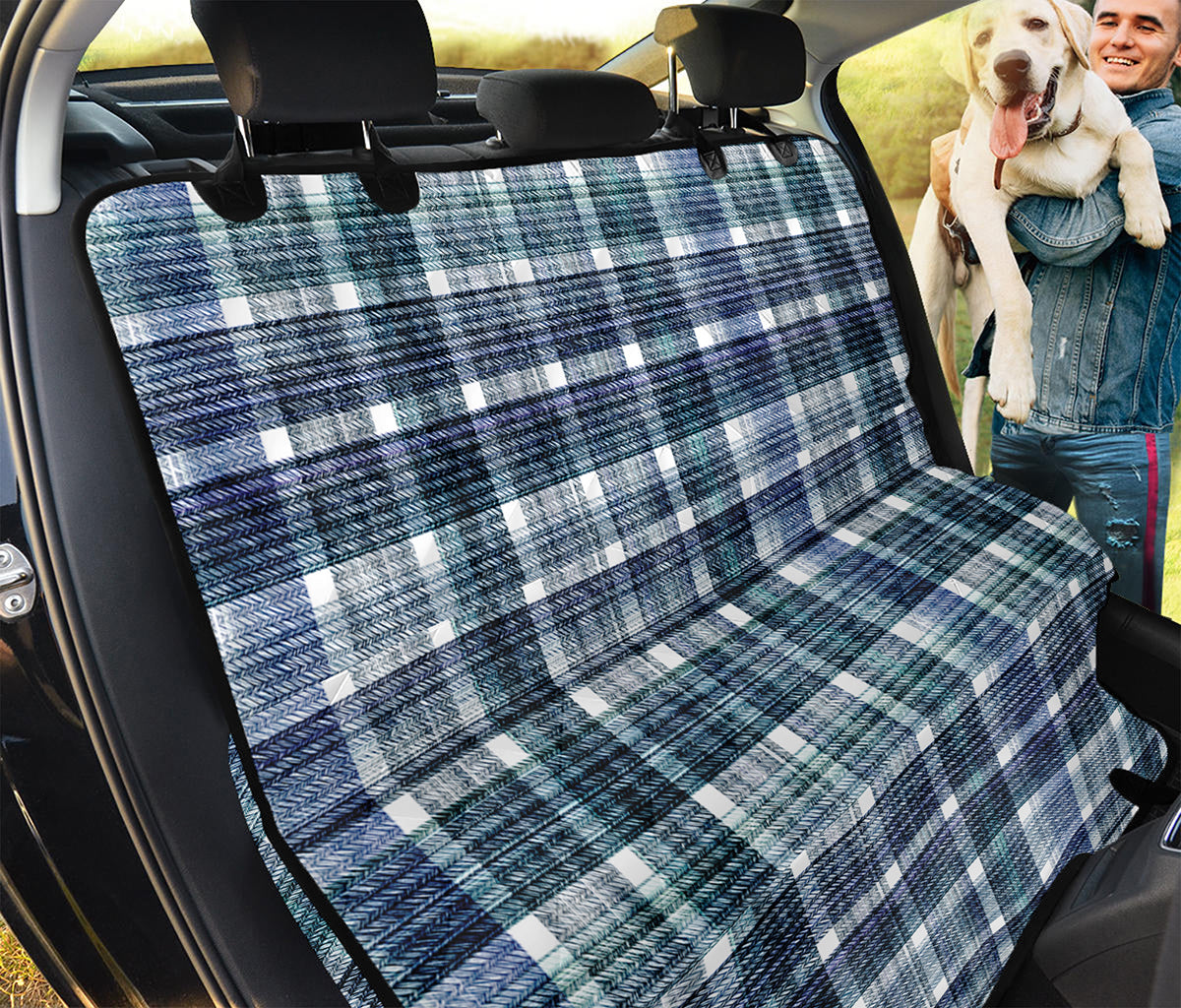 Plaid Denim Jeans Pattern Print Pet Car Back Seat Cover