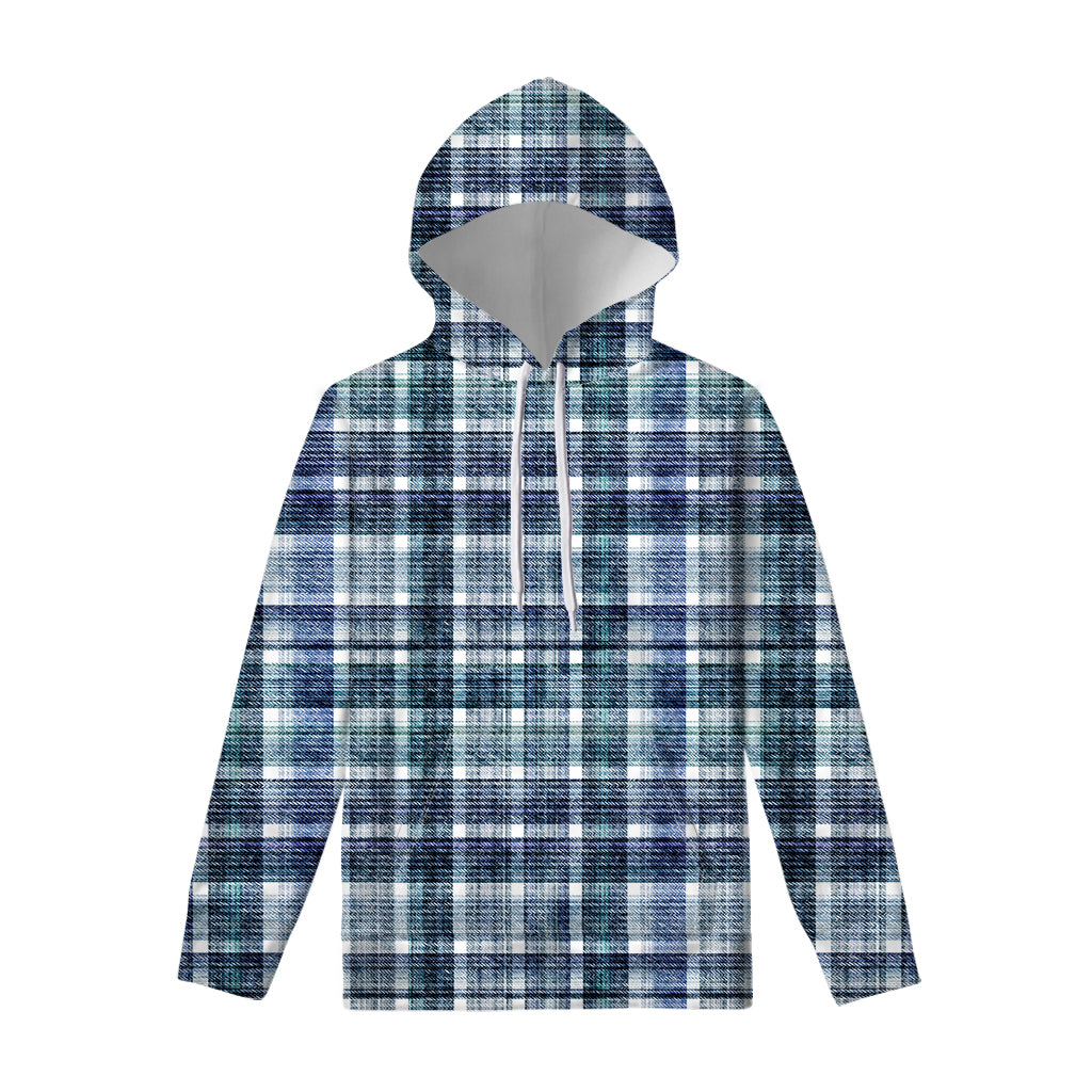 Plaid Denim Jeans Pattern Print Pullover Hoodie