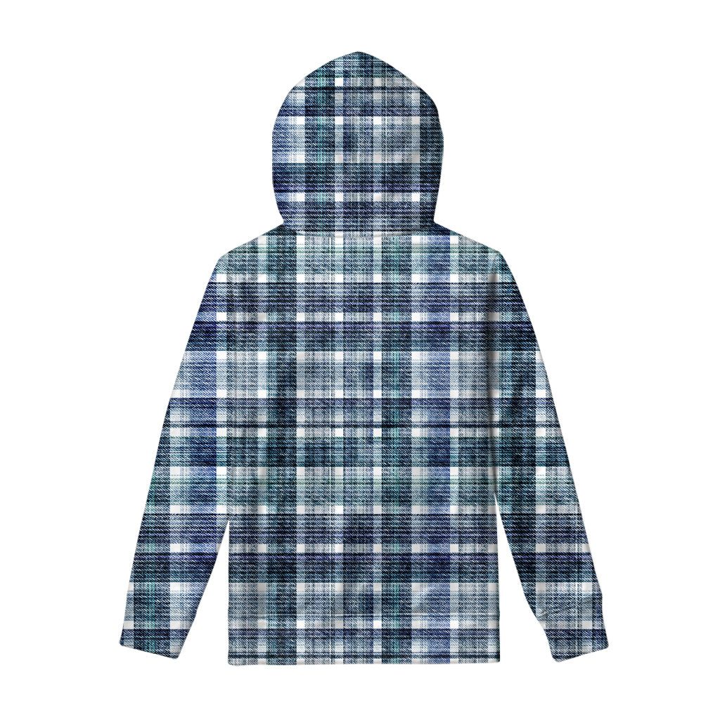 Plaid Denim Jeans Pattern Print Pullover Hoodie
