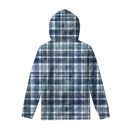 Plaid Denim Jeans Pattern Print Pullover Hoodie
