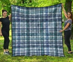 Plaid Denim Jeans Pattern Print Quilt