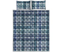Plaid Denim Jeans Pattern Print Quilt Bed Set