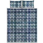 Plaid Denim Jeans Pattern Print Quilt Bed Set