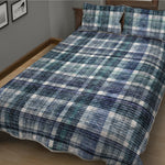 Plaid Denim Jeans Pattern Print Quilt Bed Set