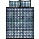 Plaid Denim Jeans Pattern Print Quilt Bed Set