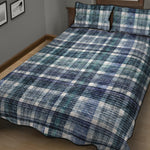 Plaid Denim Jeans Pattern Print Quilt Bed Set