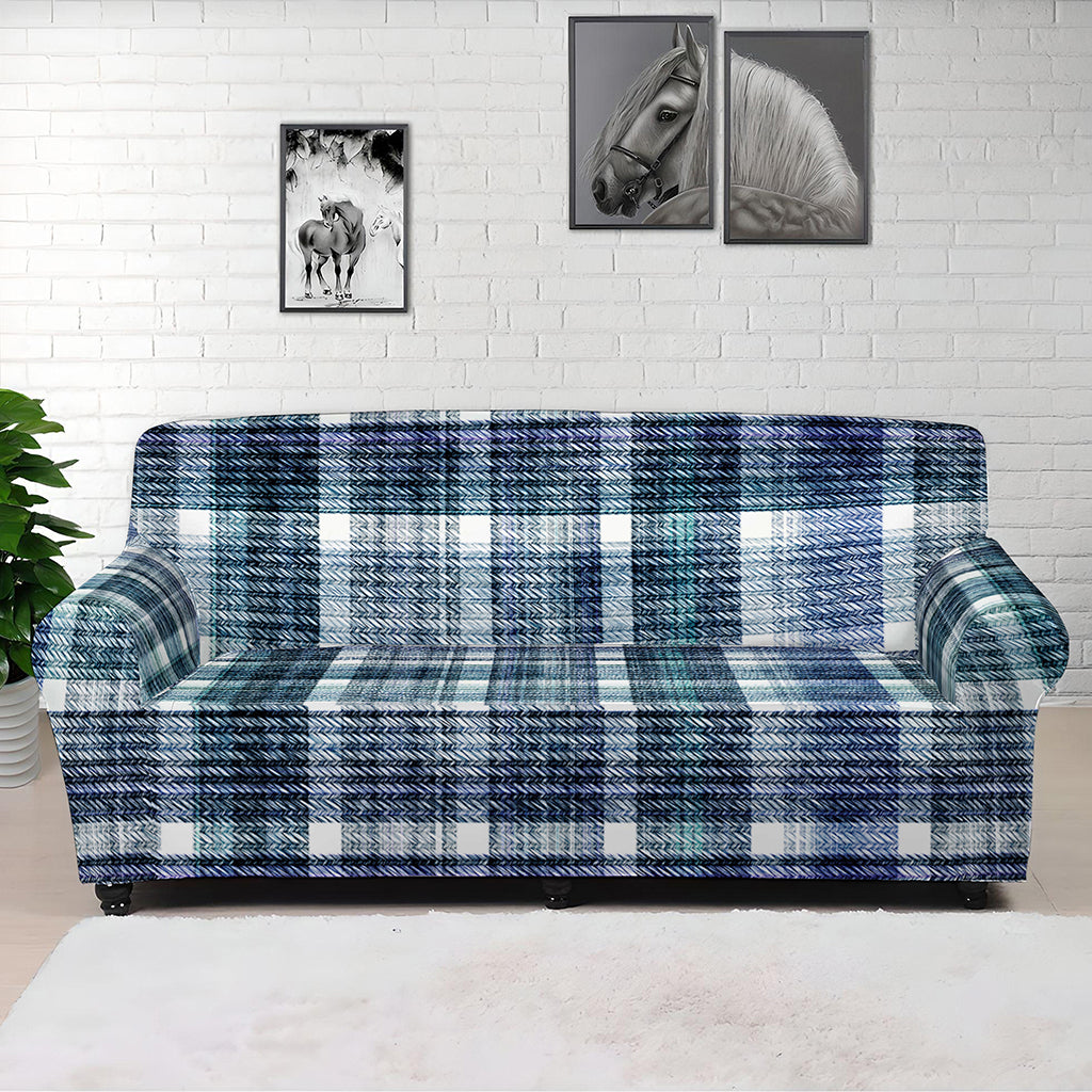 Plaid Denim Jeans Pattern Print Sofa Cover