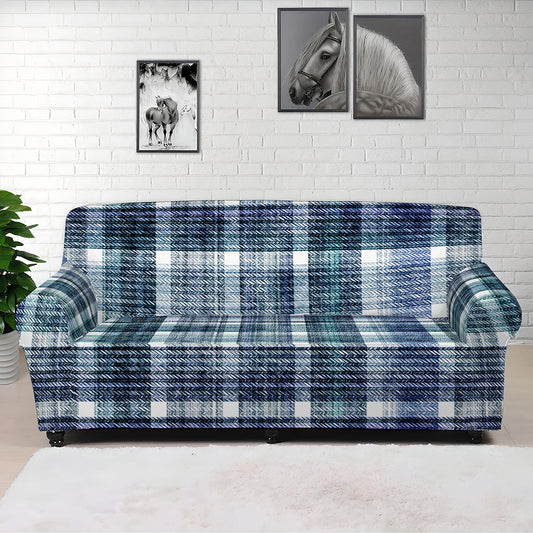 Plaid Denim Jeans Pattern Print Sofa Cover