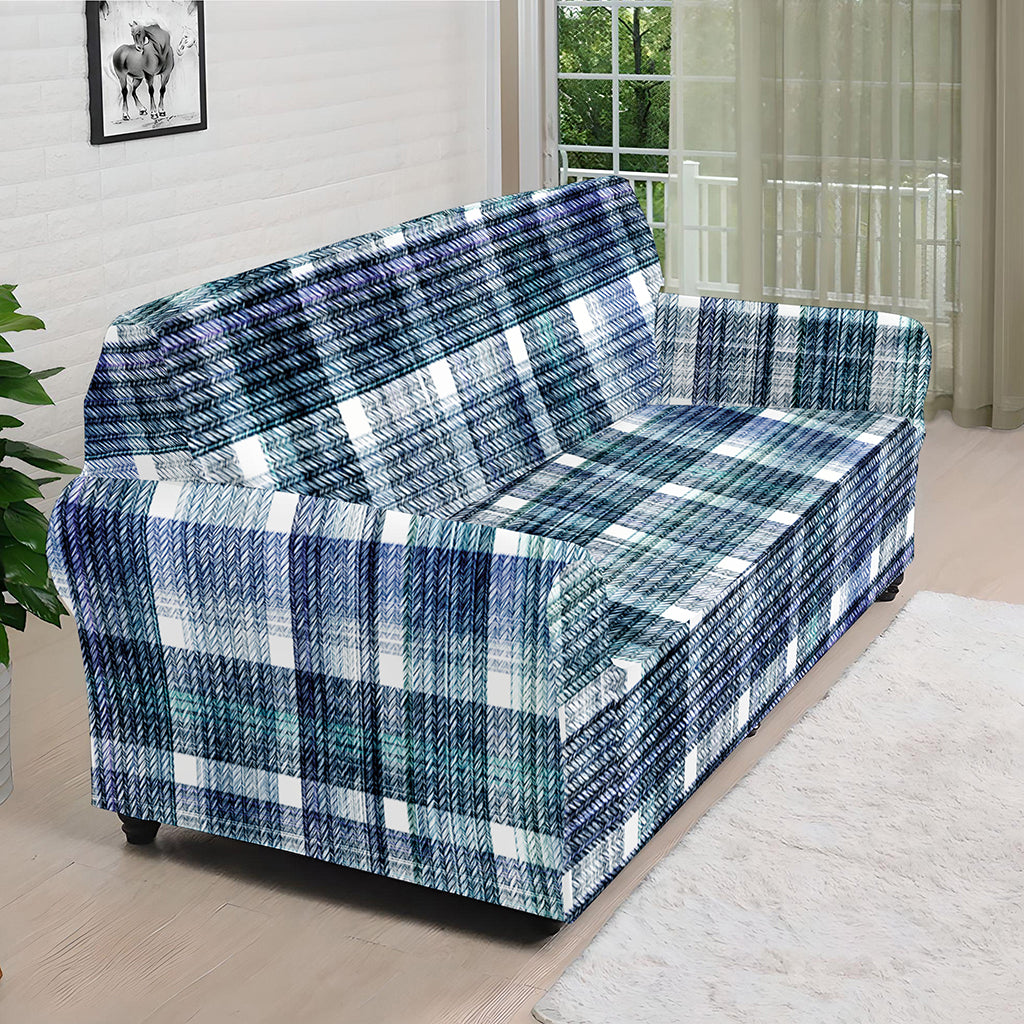 Plaid Denim Jeans Pattern Print Sofa Cover