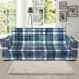 Plaid Denim Jeans Pattern Print Sofa Slipcover