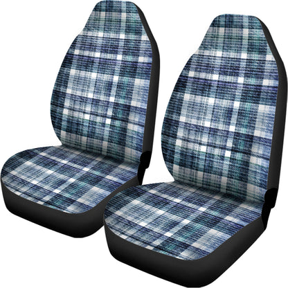 Plaid Denim Jeans Pattern Print Universal Fit Car Seat Covers