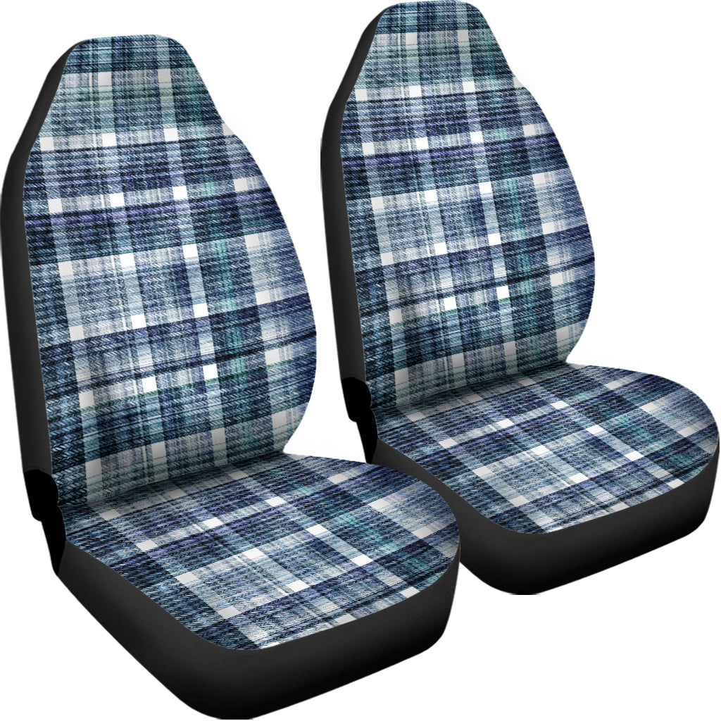 Plaid Denim Jeans Pattern Print Universal Fit Car Seat Covers
