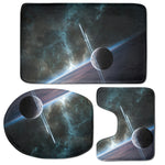 Planet And Space Print 3 Piece Bath Mat Set