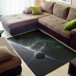 Planet And Space Print Area Rug