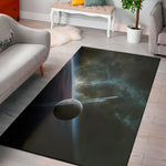 Planet And Space Print Area Rug