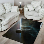 Planet And Space Print Area Rug