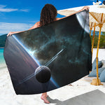 Planet And Space Print Beach Sarong Wrap