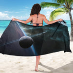 Planet And Space Print Beach Sarong Wrap