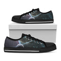 Planet And Space Print Black Low Top Sneakers