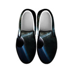 Planet And Space Print Black Slip On Shoes