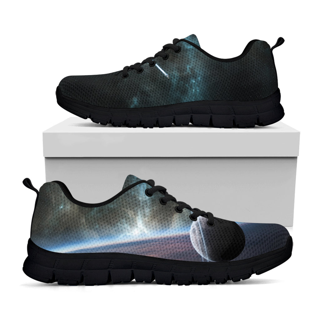 Planet And Space Print Black Sneakers