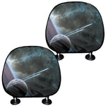 Planet And Space Print Car Headrest Covers