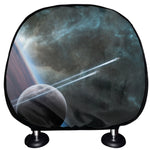 Planet And Space Print Car Headrest Covers