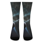 Planet And Space Print Crew Socks