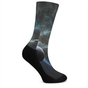 Planet And Space Print Crew Socks