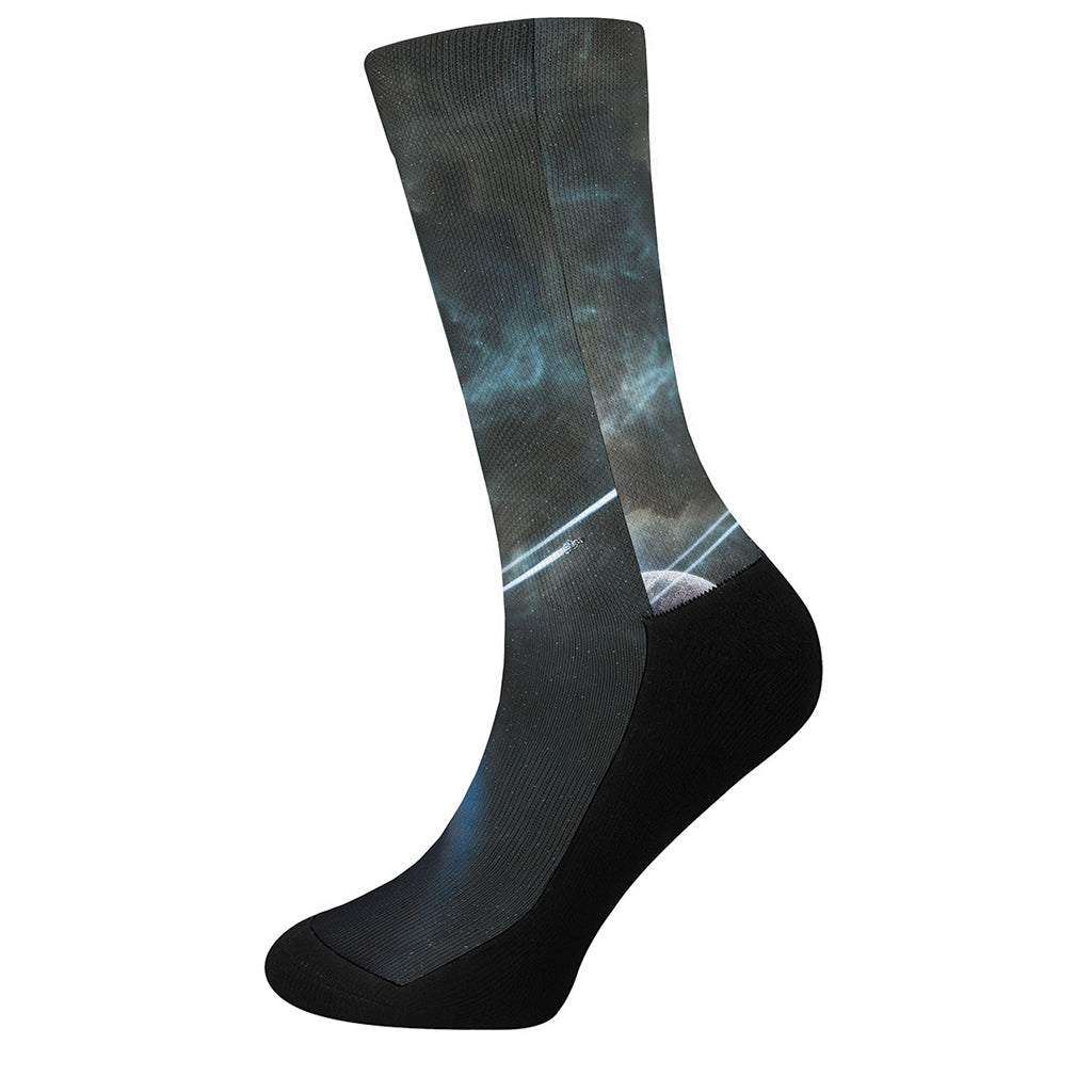 Planet And Space Print Crew Socks