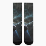 Planet And Space Print Crew Socks