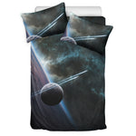Planet And Space Print Duvet Cover Bedding Set