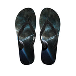 Planet And Space Print Flip Flops