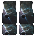Planet And Space Print Front and Back Car Floor Mats