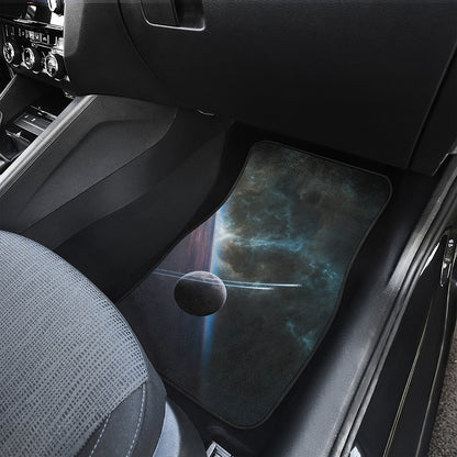 Planet And Space Print Front and Back Car Floor Mats