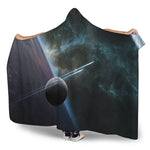 Planet And Space Print Hooded Blanket