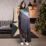 Planet And Space Print Hooded Blanket