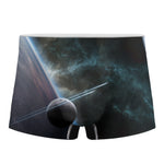 Planet And Space Print Men's Boxer Briefs