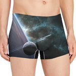 Planet And Space Print Men's Boxer Briefs