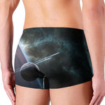 Planet And Space Print Men's Boxer Briefs