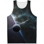 Planet And Space Print Men's Tank Top