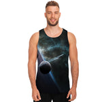 Planet And Space Print Men's Tank Top