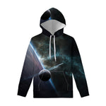 Planet And Space Print Pullover Hoodie