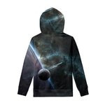 Planet And Space Print Pullover Hoodie