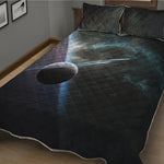 Planet And Space Print Quilt Bed Set